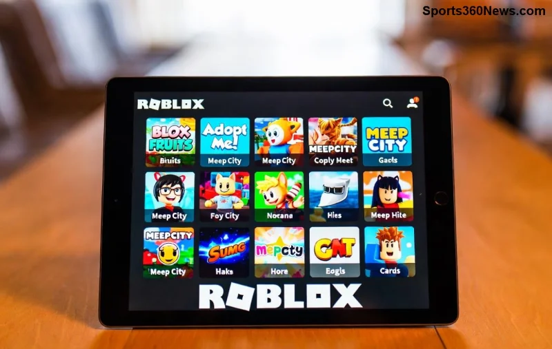 Roblox game promotie met spelers die samenkomen