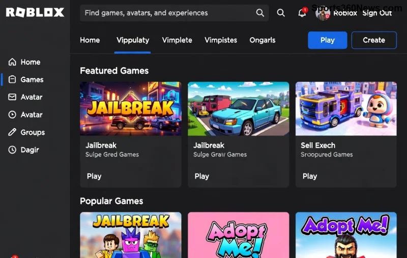 Voorbeeld van een gepersonaliseerde Roblox profielpagina met custom avatar en outfits
