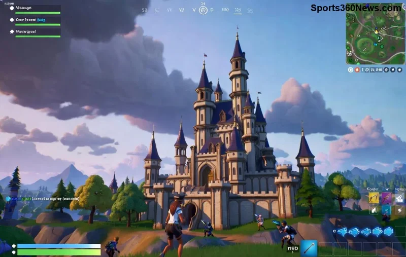 لاعب يستخدم الدرع الباليستي في Fortnite
