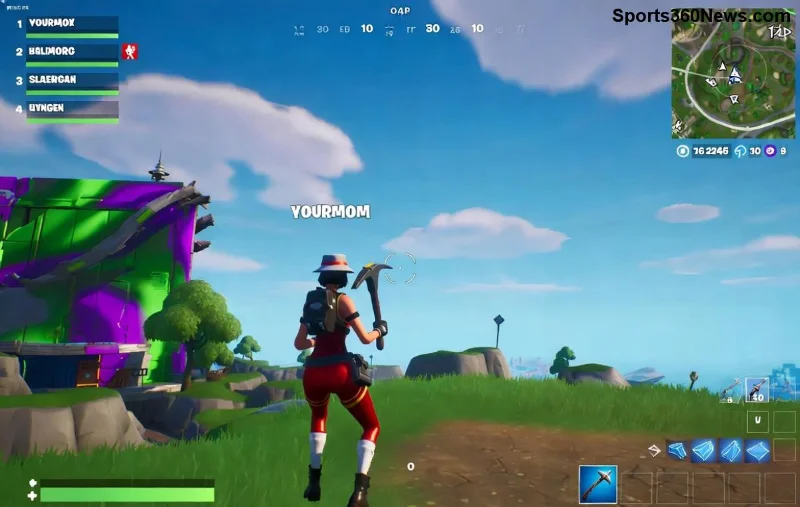 لاعب فورتنايت يحتفل بفوز بعد إصلاح الخطأ