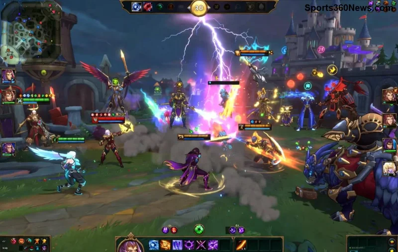 Teamfight met <strong>Control Wards</strong> vision in LoL