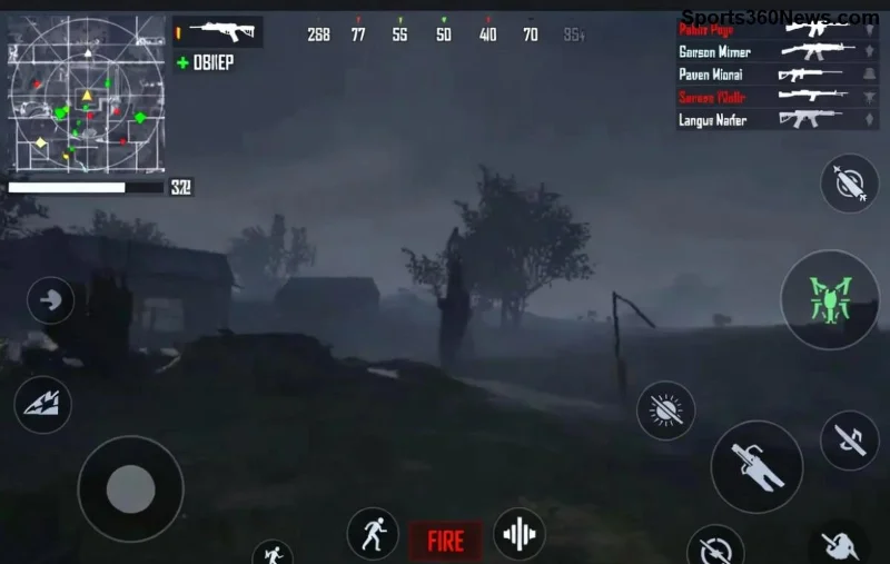 واجهة تطبيق VPN متصل بخادم PUBG