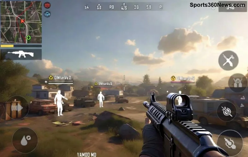 لاعب يلعب PUBG Mobile مع ping منخفض