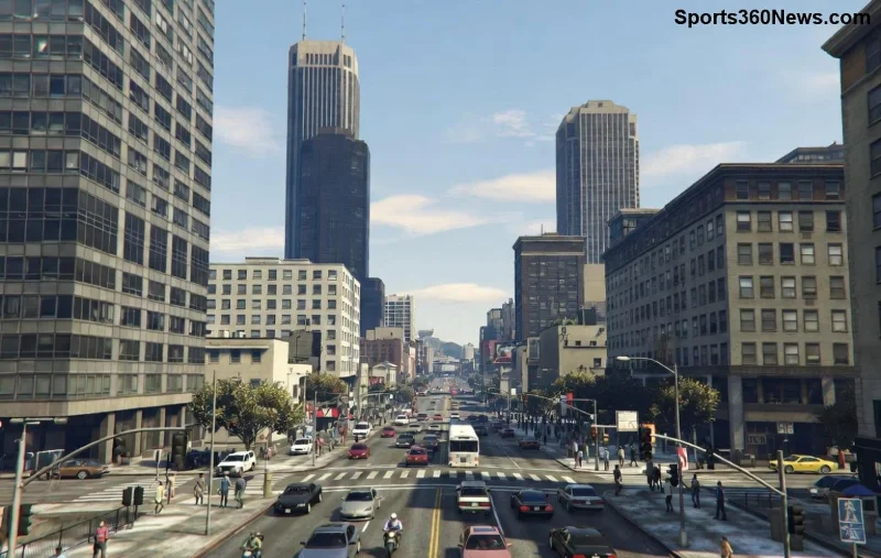 Thruster Jetpack in actie boven Los Santos