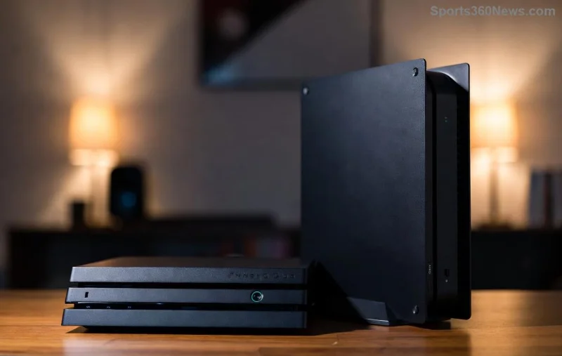 وضع جهاز Xbox Series S أفقيًا مع مسافة مثالية لتدفق الهواء في مركز الترفيه